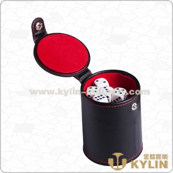 leather dice cup(JL-LDC003-B)
