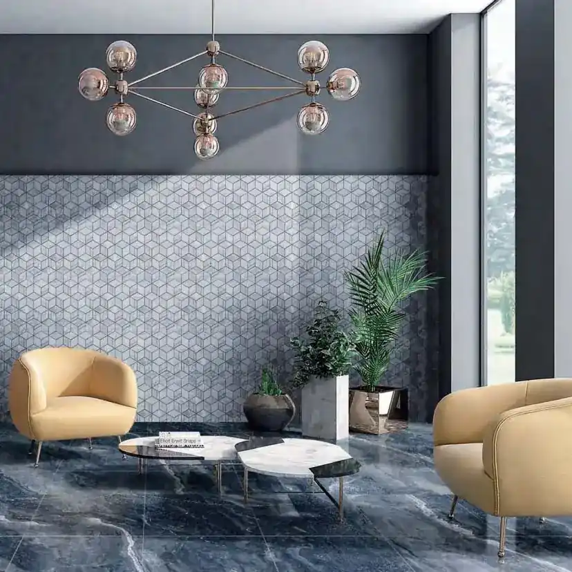 Estella Natural Stone Mosaic Tile stone & copper finish polished/matt tile