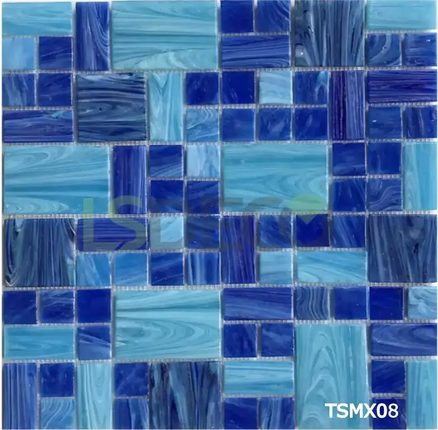 Treasure Glass Pool Tile – Mixed glass tile in Mixed — detail view 3