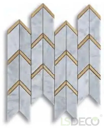 Milo Marble Stone stone & metal finish polished tile — detail view 2