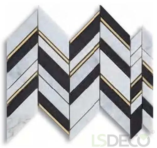 Milo Marble Stone stone & metal finish polished tile — detail view 2