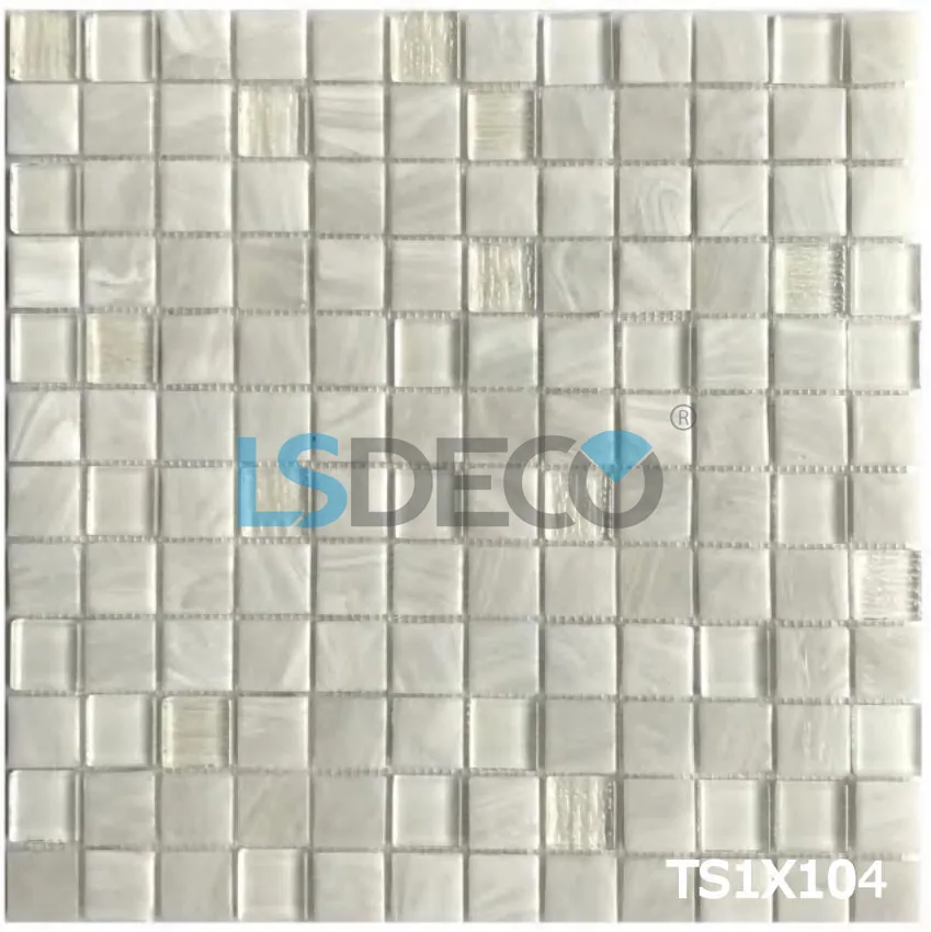 Treasure Glass Pool Tile – 1” X 1” glass tile in 1” x 1” — detail view 2