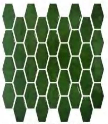Long Hexagon Glossy Porcelain Mosaic porcelain ch tile in 38.6X74mm S