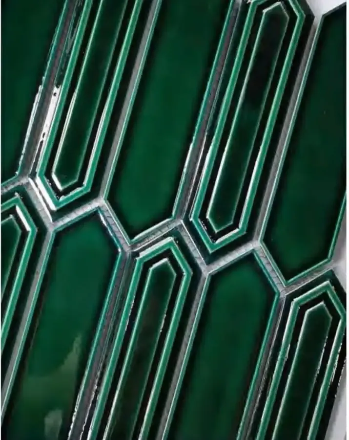 Hexagon Picket Porcelain Mosaic porcelain ch tile in 48X198mm S