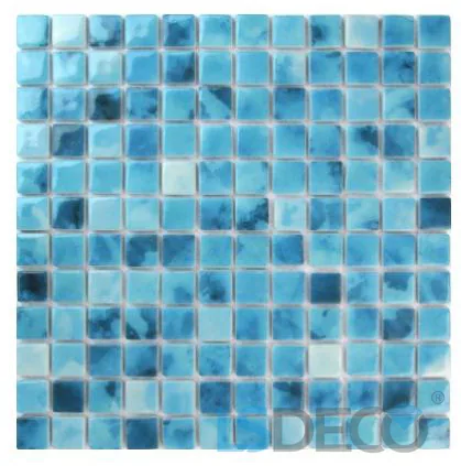 Plam Glass Pool Tile – 1” x 1” glass tile in 1″ x 1″