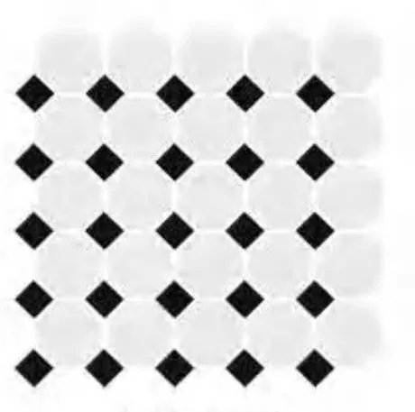 Octagon Porcelain Mosaic porcelain ch tile in 55.8X48mm+23X23mm S