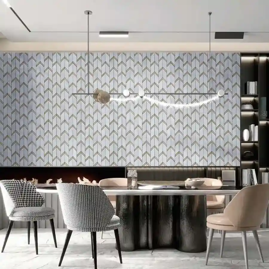 Milo Marble Stone stone & metal finish polished tile