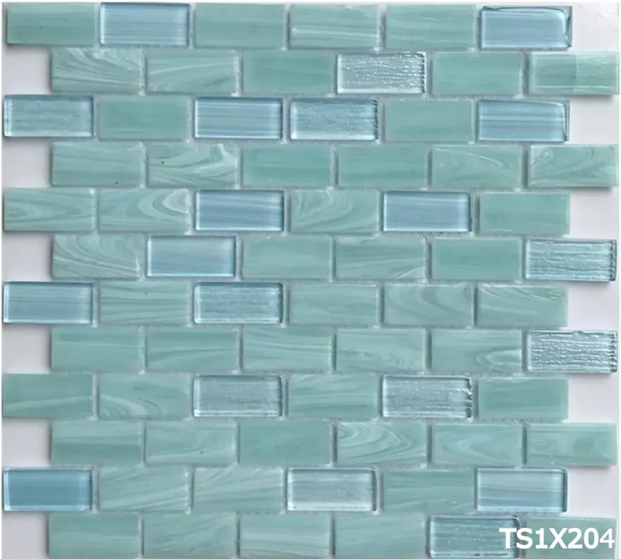 Treasure Glass Pool Tile – 1” X 2” glass tile in 1” x 2” — detail view 5