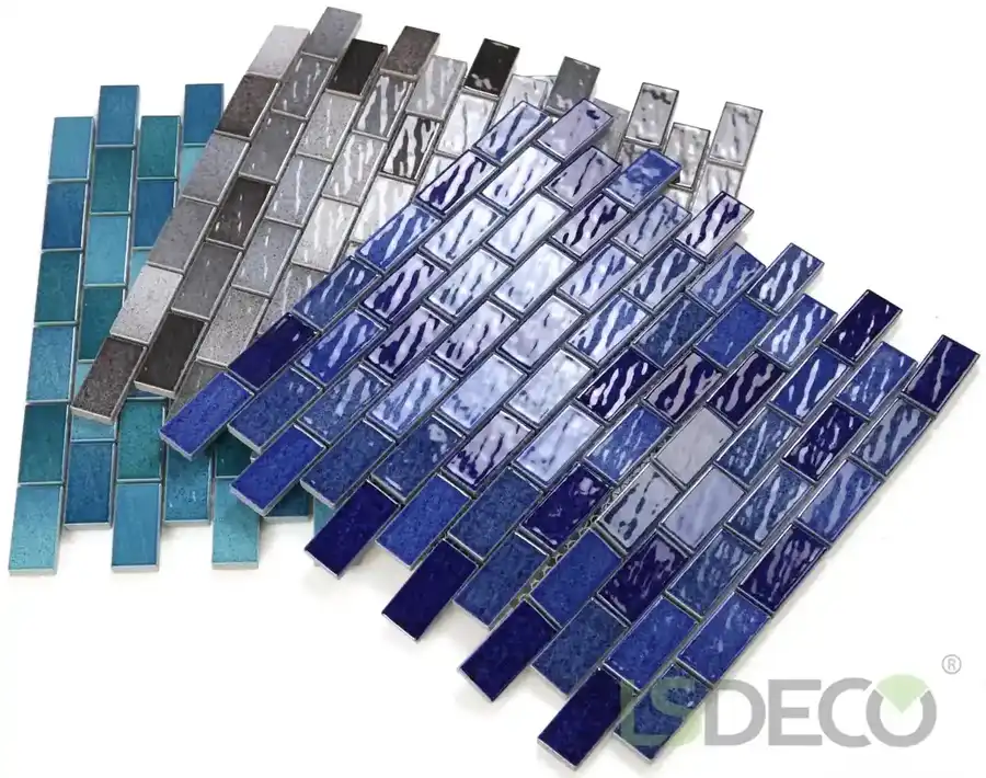 Ocean 1″ x 2″ Porcelain Pool Tile porcelain tile in 1″ x 2″