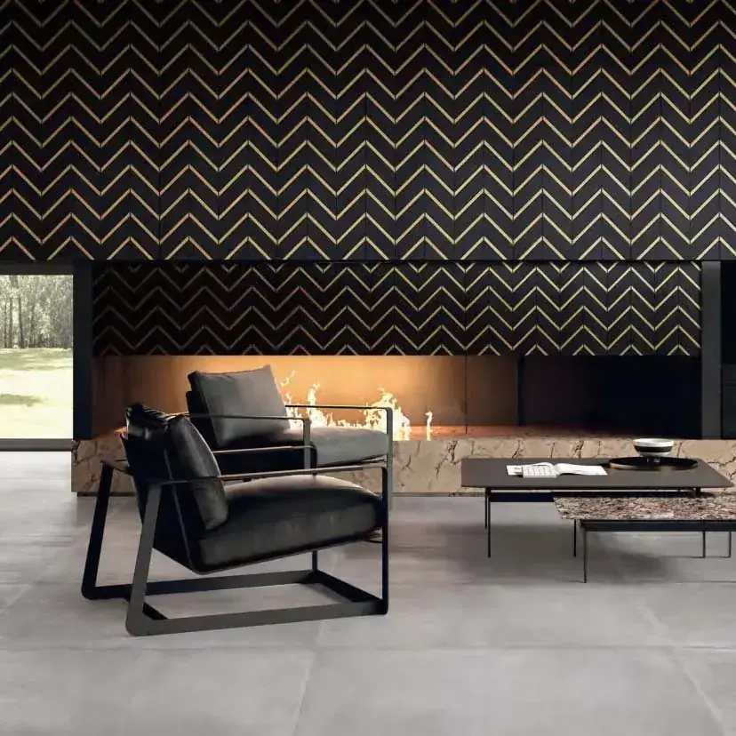 Milo Marble Stone stone & metal finish polished tile
