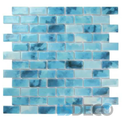 Plam Glass Pool Tile – 1″ x 2″ glass tile in 1″ x 2″