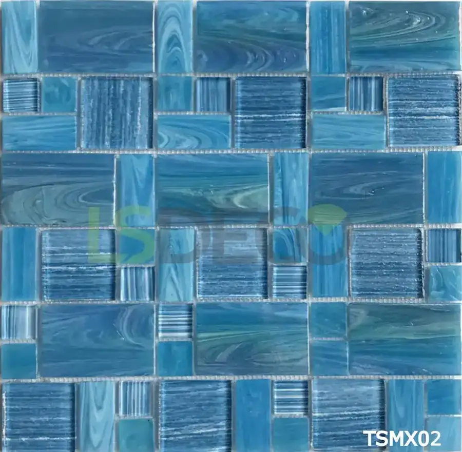 Treasure Glass Pool Tile – Mixed glass tile in Mixed — detail view 2