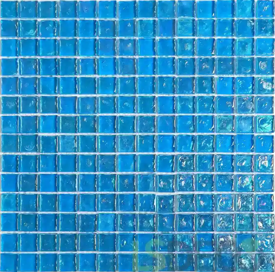 Amber 1″ x 1″ Azure Glass Pool Tile glass tile in 1″ x 1″