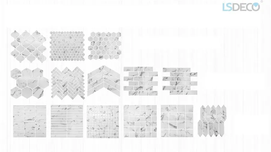 Carrara Porcelain Mosaic Tile porcelain tile