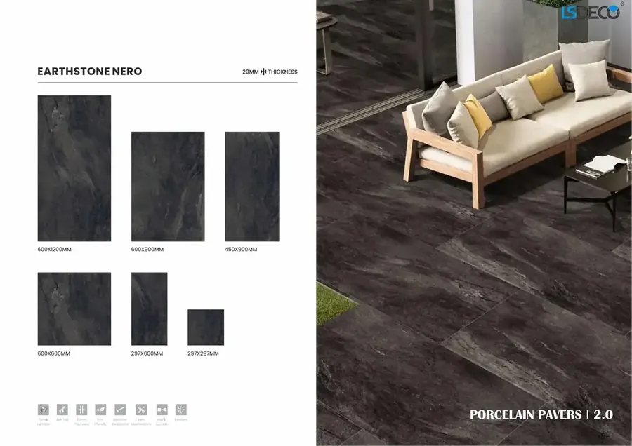 Quartzo Gris 297*297MM Porcelain Pavers porcelain tile