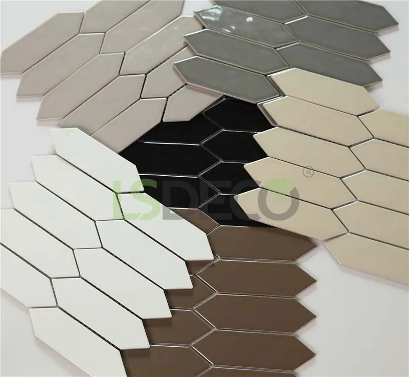 Flat Hexagon Anti-Slip Rated Porcelain Tile porcelain tile in 55 x 195 mm