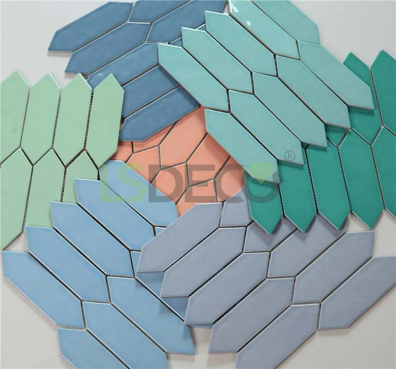 Flat Hexagon Porcelain Wall Tile porcelain tile in 55 x 195 mm