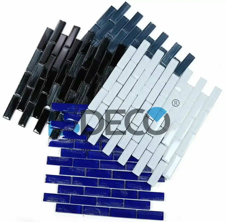 Semporna Glass Pool Tile glass tile in 1” x 2” / 2” x 3” — detail view 4