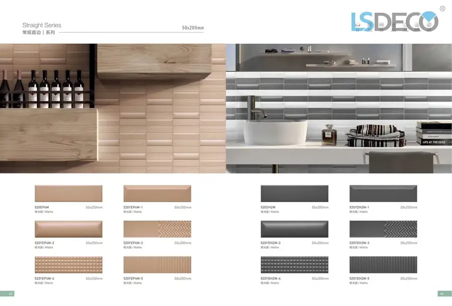 Straight Series ceramic tile in 50x 200×7.8MM/45x 235×8.5MM/75x 300×7.5MM/75x 150x7MM/100x 100x7MM/100x 200x7MM — detail view 3