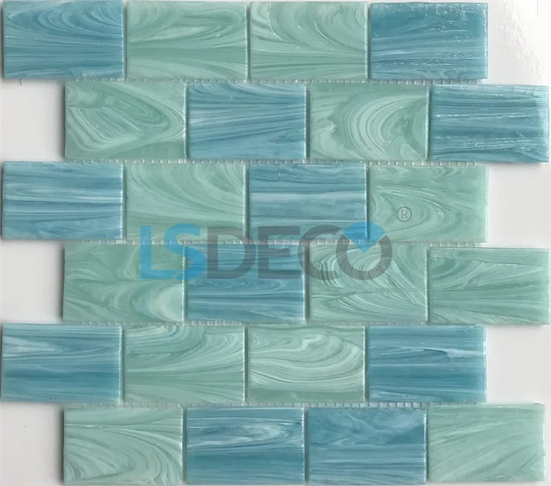 Treasure Glass Pool Tile – 2” X 3” glass tile in 2” x 3” — detail view 2