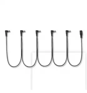 5 Way Right Angle Pedal Power Daisy Chain Cable Splitter