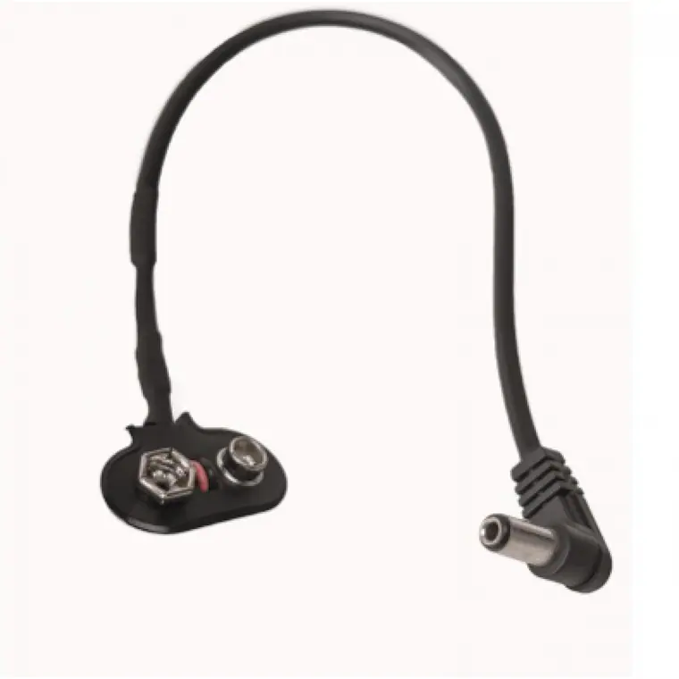9v SNAP Battery Clip with 2.1mm X 5.5mm Male DC Plug for LED Light Bar