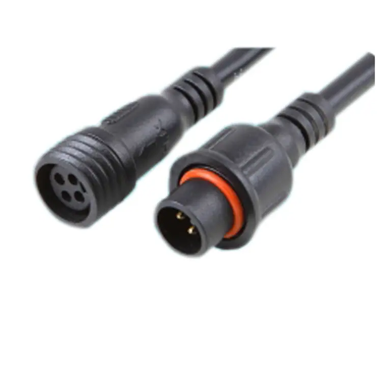 50cm length male to female 4-pin IP65 waterproof connector cable
