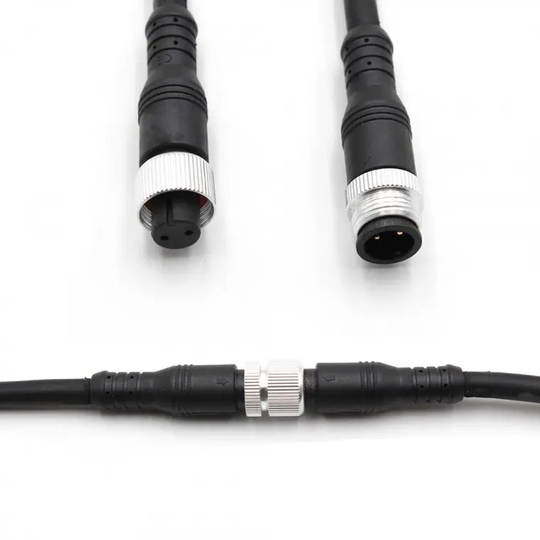 Female to male barrel 2PIN waterproof connector dc cable 5 meters