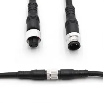 Female to male barrel 2PIN waterproof connector dc cable 5 meters view 2