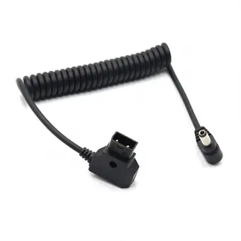 dc5.5*2.5mm angle male to D-tap male coiled cable view 2