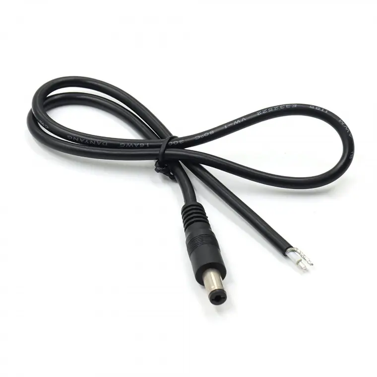 dc5.5*2.1mm male to open cable