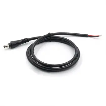 dc5.5*2.1mm male with lock to open waterproof cable view 2