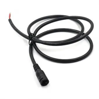 dc5.5*2.1mm female with lock to open waterproof cable view 2