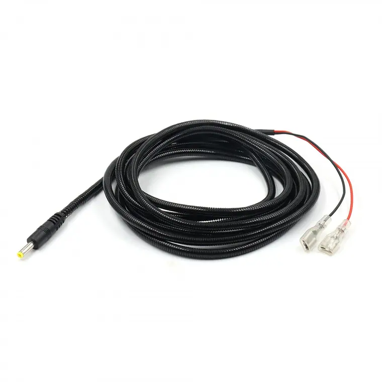 DC4.0*1.7mm male to 250 terminal with 304 stainless steel flexible metal