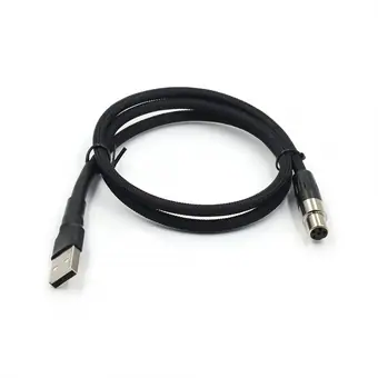 XLR 5pin female plug to USB2.0 Cable TPU wire add PP nylon and PETsheath