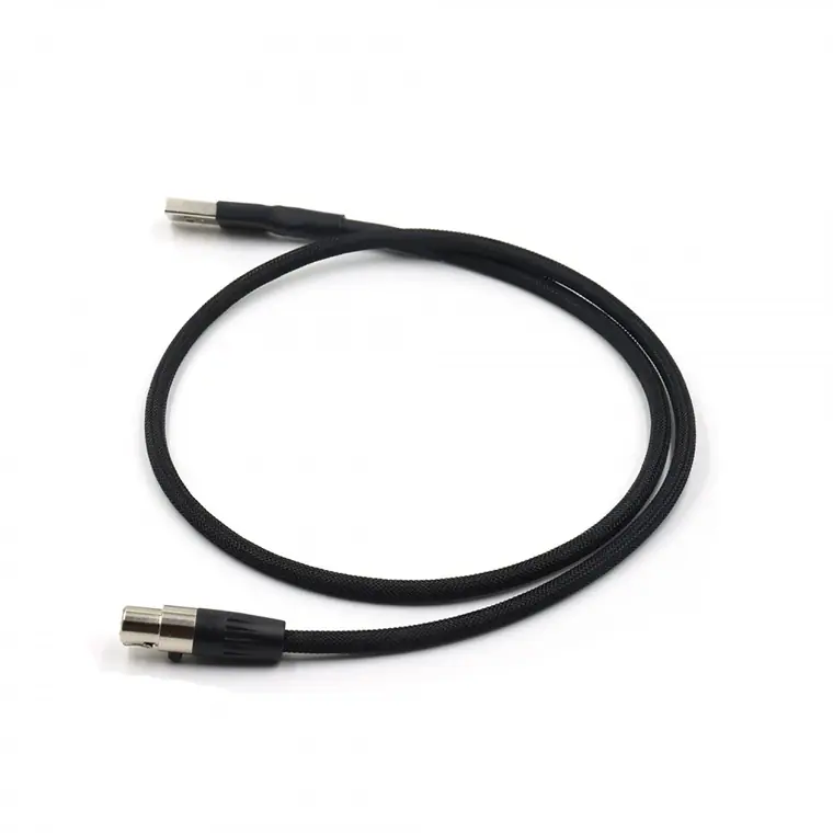 XLR 5pin female plug to USB2.0 Cable TPU wire add PP nylon and PETsheath