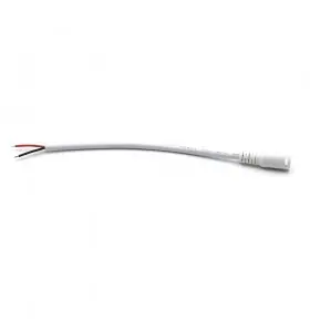 dc5.5*2.1mm female with lock white cable