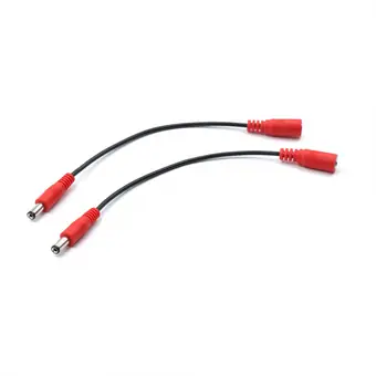 dc5.5*2.1mm male to female red head cable view 2
