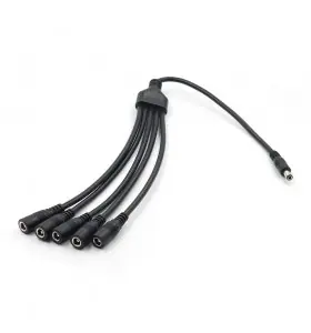 dc5525 male to 5 female splitter cable