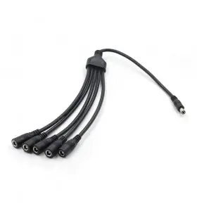 dc5525 male to 5 female splitter cable