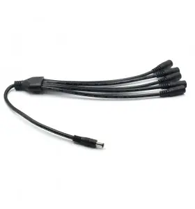 dc5525 male to 5 female splitter cable view 2