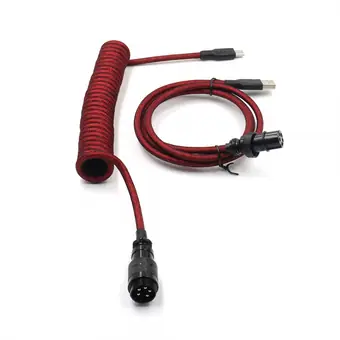 5PIN male GX16 Aviation plug to Type-c Spring and usb to 5pin gx16 female wire cable set red black