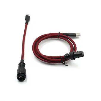 5PIN male GX16 Aviation plug to Type-c and usb to 5pin gx16 female wire cable set view 2