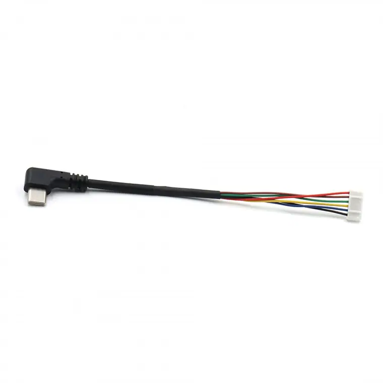 type c male angle to jst 6pin charger cable