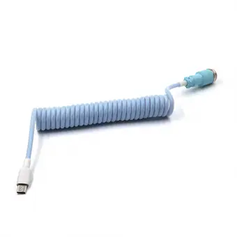 5PIN male GX16 Electroplated light blue head Aviator to Type-c and usb to 5pin gx16 female wire cable set view 2