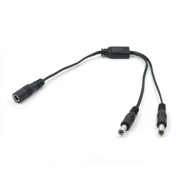 dc5.5*2.1 female to 2 male splitter cable