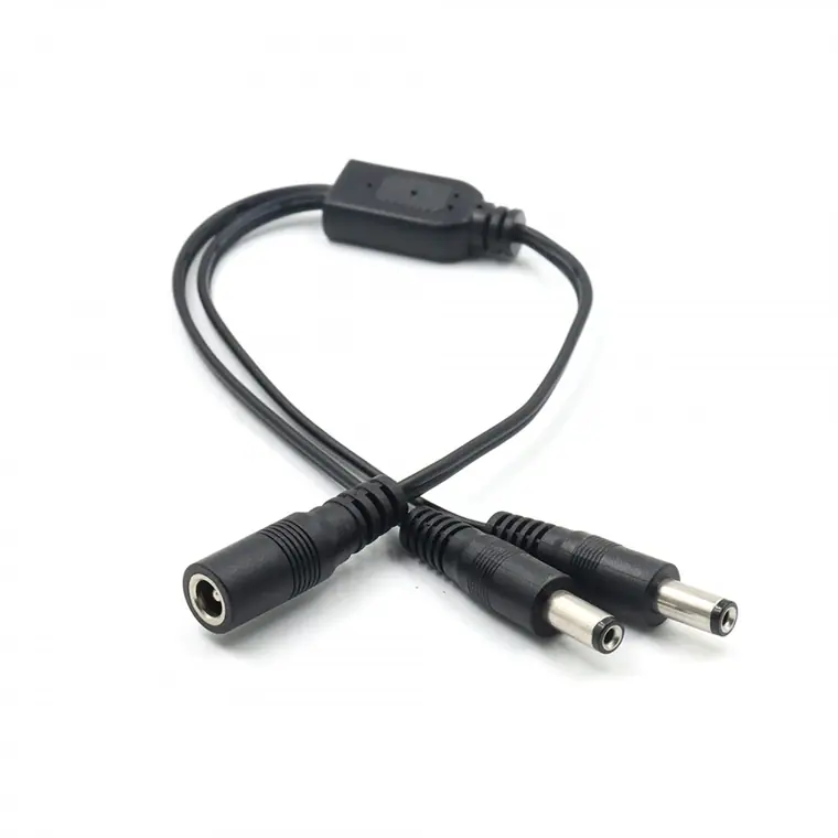 dc5.5*2.1 female to 2 male splitter cable