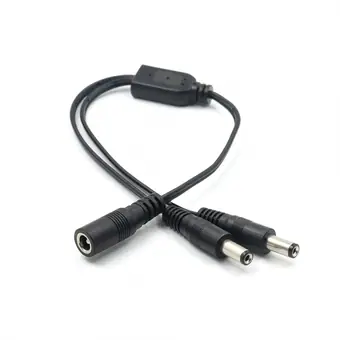 dc5.5*2.1 female to 2 male splitter cable