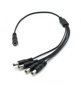 dc5.5*2.1 female to 4 male splitter cable view 2