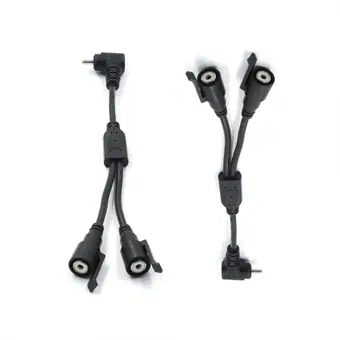 RCA angle male to 2 female with lock splitter cable view 2